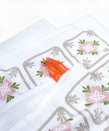 Floral Tile Bamboo Bath Towel