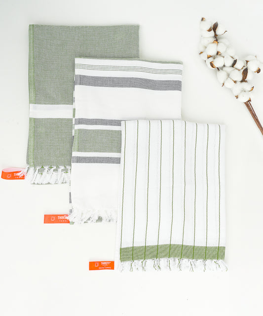 Thirsty Towel Cotton Bath Towels Cambric assorted combo Towels green towels 100% Cotton soft Towels Soft towel quick absorption towels thin towels light weighted towel travel friendly towel absorbent towel quick dry towel