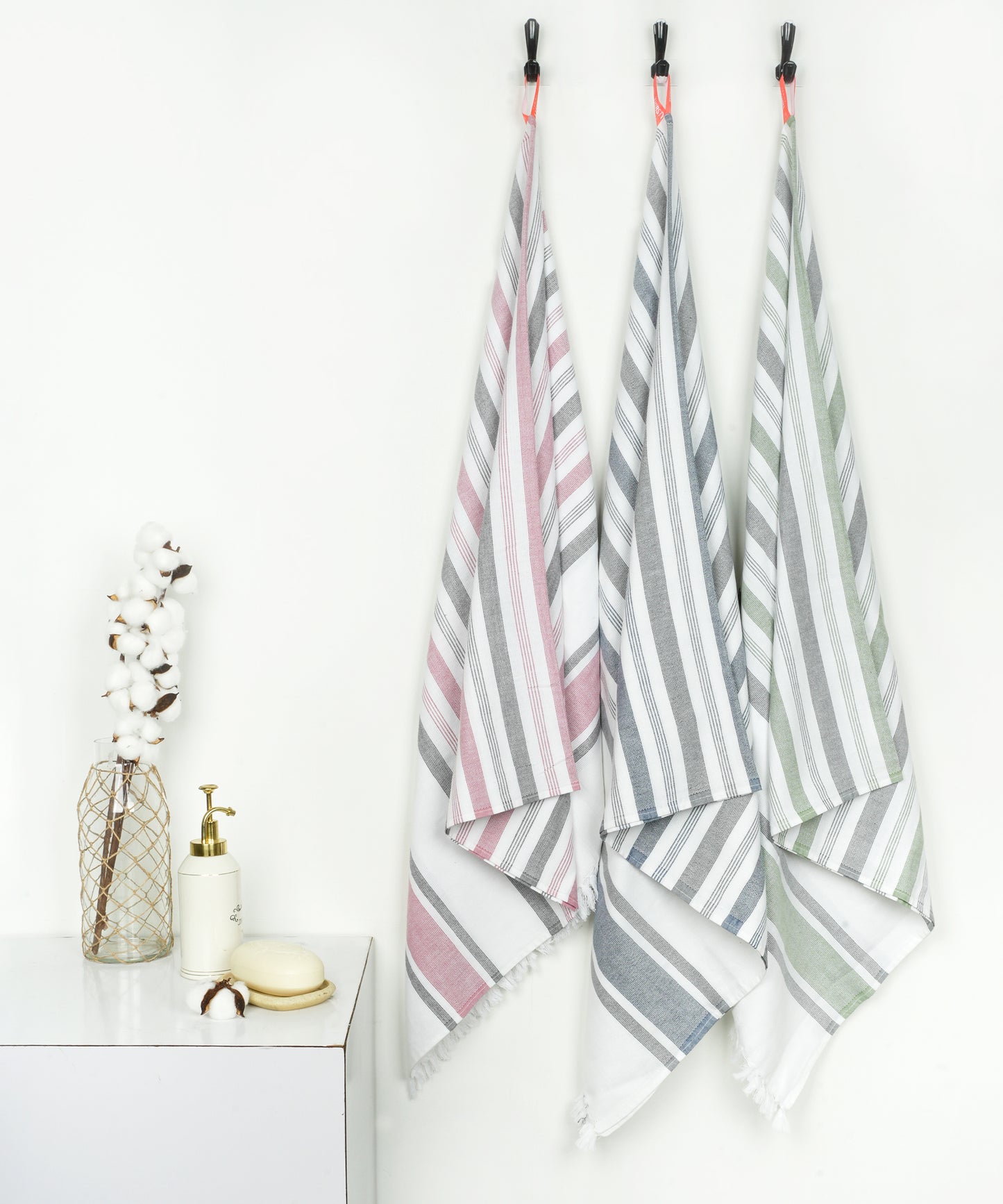 Thirsty Towel Cotton Bath Towels Cambric multistripe Towels denim blue towels 100% Cotton soft Towels Soft towel quick absorption towels thin towels light weighted towel travel friendly towel absorbent towel quick dry towel