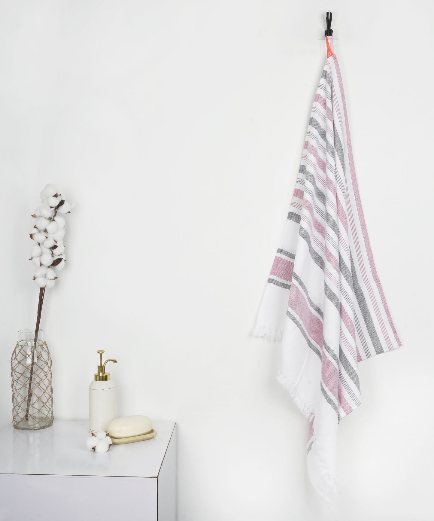 Thirsty Towel Cotton Bath Towels Cambric pin stripe Towel denimblue forestgreen merlot mauve towels 100% Cotton soft Towels Soft towel quick absorption towels thin towels lightweighted towel travel friendly towel absorbent towel quick dry towel