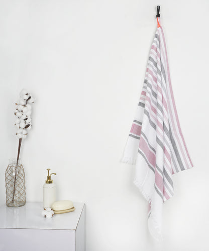 Thirsty Towel Cotton Bath Towels Cambric pin stripe Towel denimblue forestgreen merlot mauve towels 100% Cotton soft Towels Soft towel quick absorption towels thin towels lightweighted towel travel friendly towel absorbent towel quick dry towel
