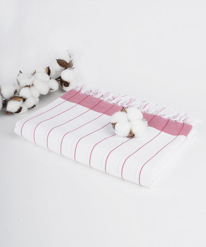 Thirsty Towel Cotton Bath Towels Cambric pin stripe Towel red towel 100% Cotton soft Towels Soft towel quick absorption towels thin towels lightweighted towel travel friendly towel absorbent towel quick dry towel