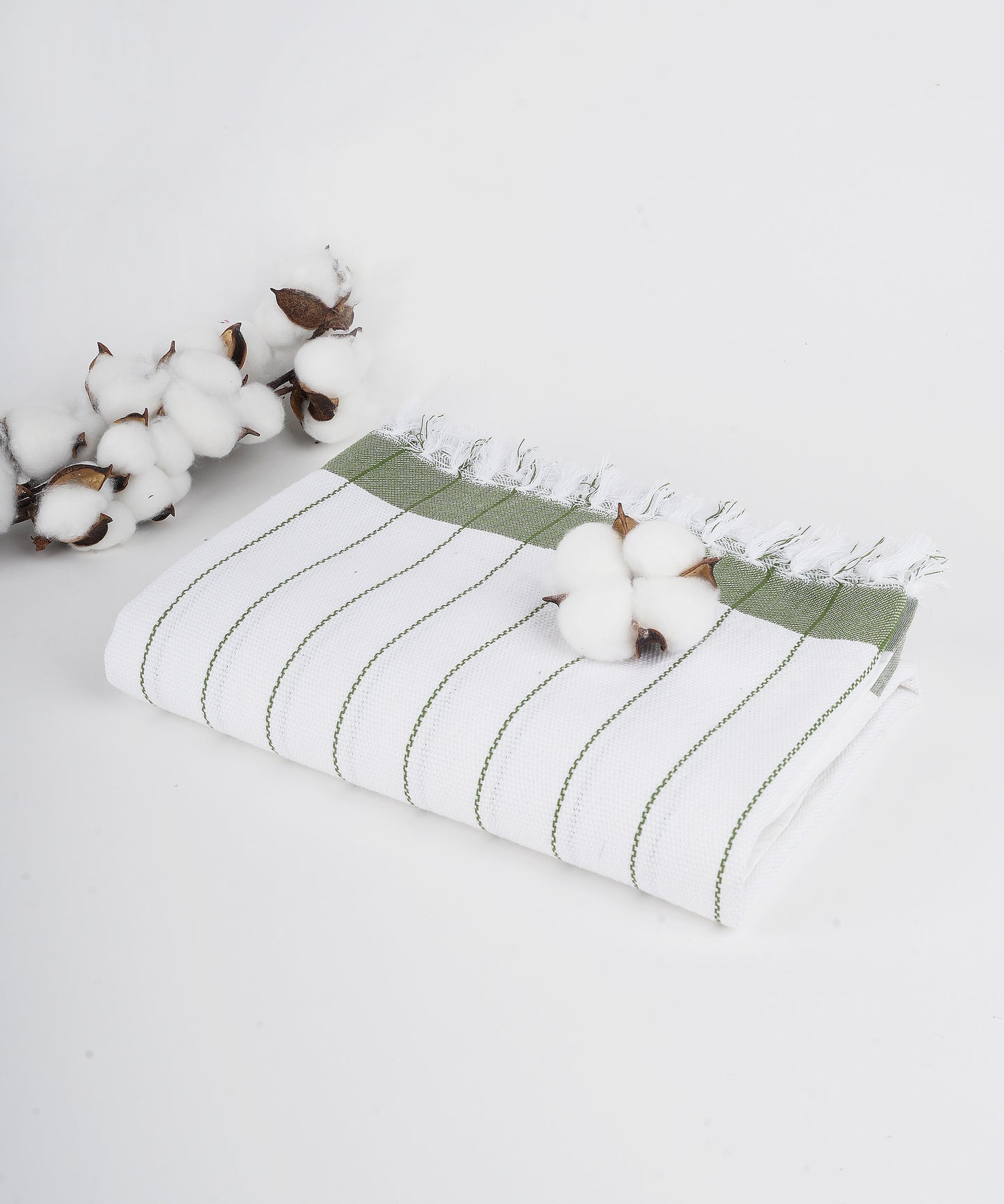 Thirsty Towel Cotton Bath Towels Cambric pinstripe Towel green towel 100% Cotton soft Towels Soft towel quick absorption towels thin towels lightweighted towel travel friendly towel absorbent towel quick dry towel