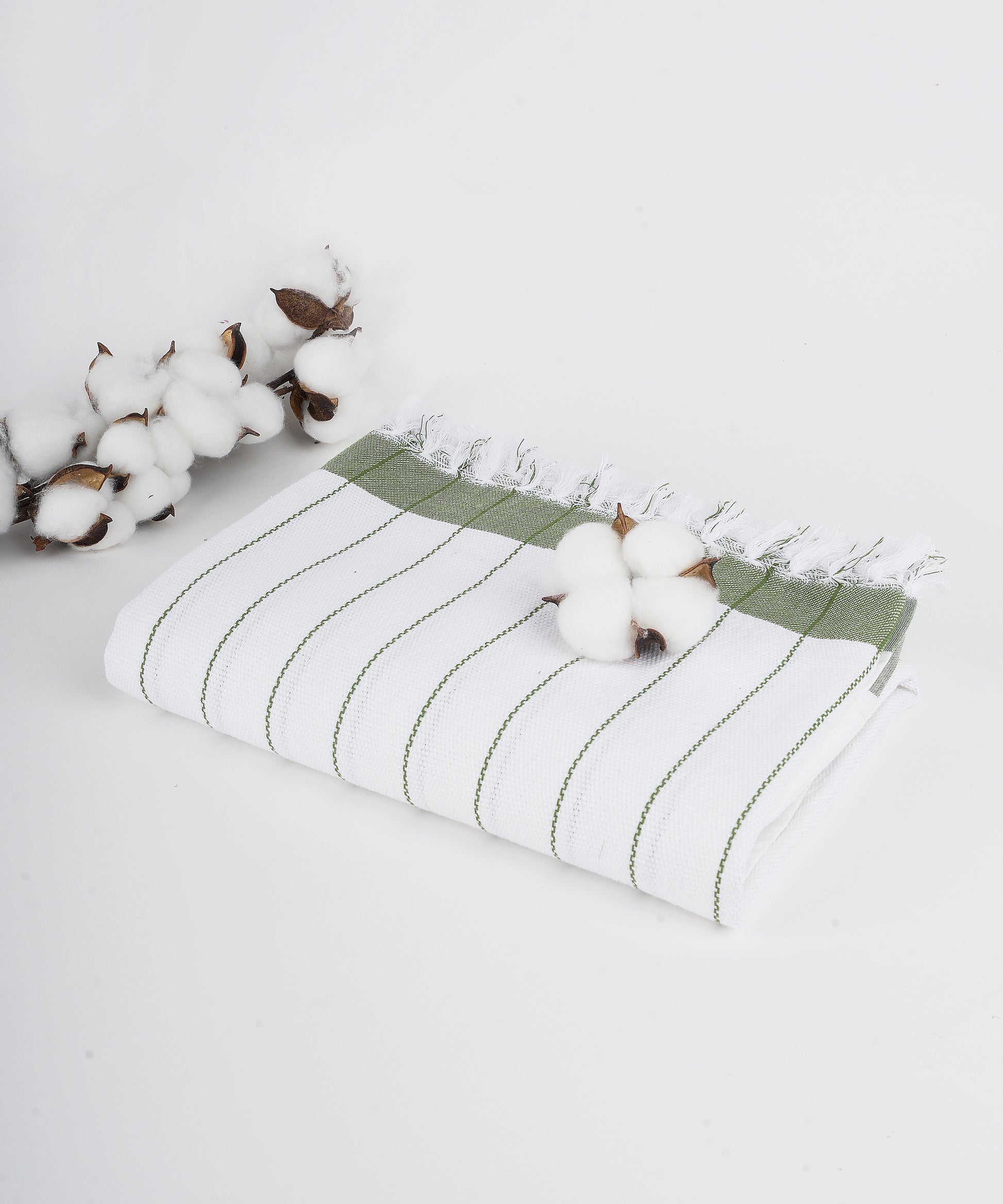 Thirsty Towel Cotton Bath Towels Cambric pinstripe Towel green towel 100% Cotton soft Towels Soft towel quick absorption towels thin towels lightweighted towel travel friendly towel absorbent towel quick dry towel