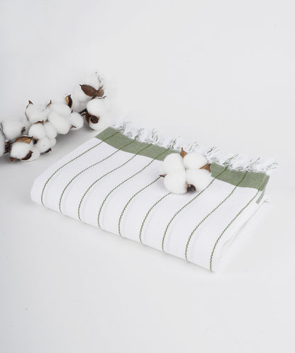 Thirsty Towel Cotton Bath Towels Cambric pinstripe Towel green towel 100% Cotton soft Towels Soft towel quick absorption towels thin towels lightweighted towel travel friendly towel absorbent towel quick dry towel