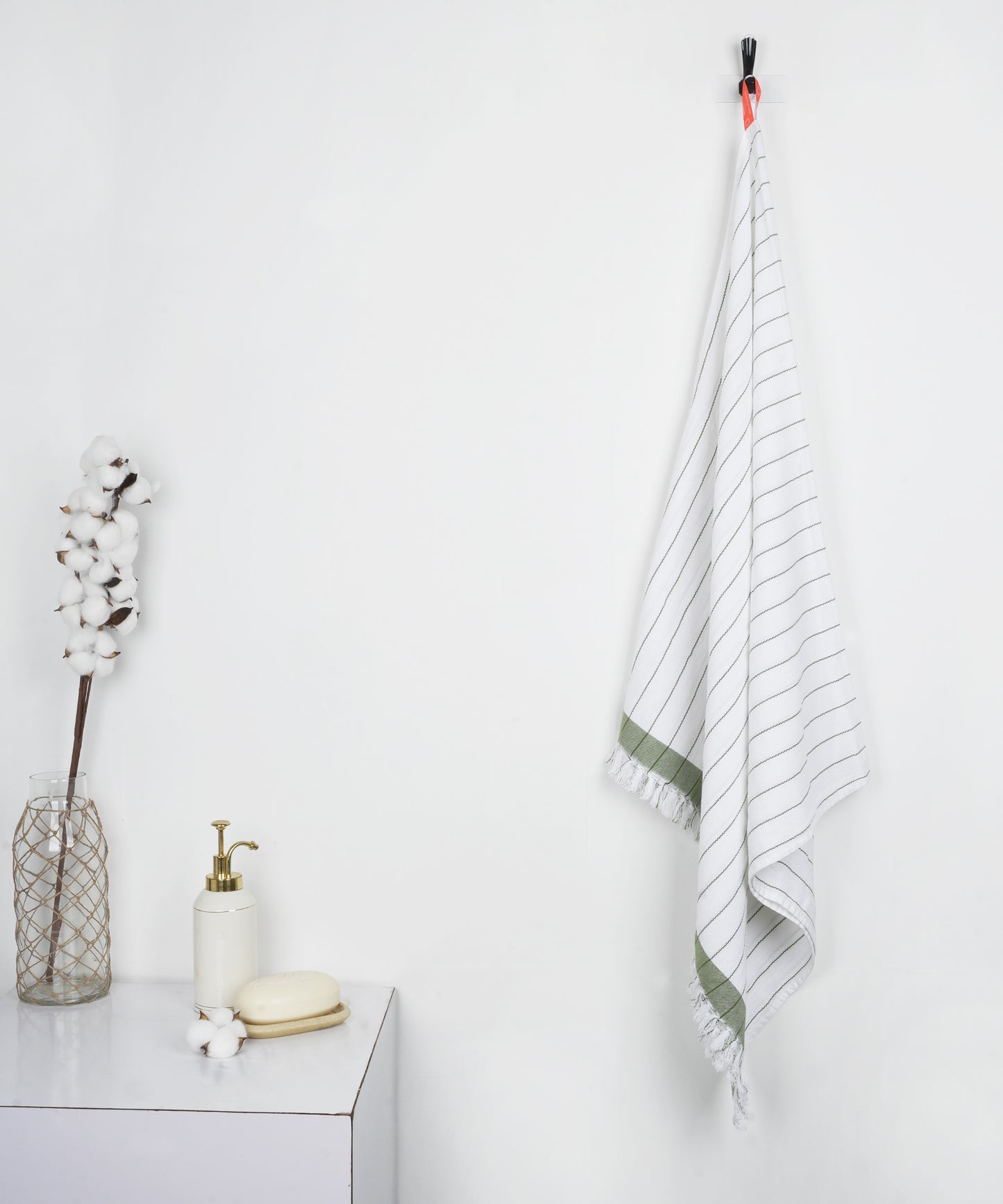Thirsty Towel Cotton Bath Towels Cambric pinstripe Towel green towel 100% Cotton soft Towels Soft towel quick absorption towels thin towels lightweighted towel travel friendly towel absorbent towel quick dry towel