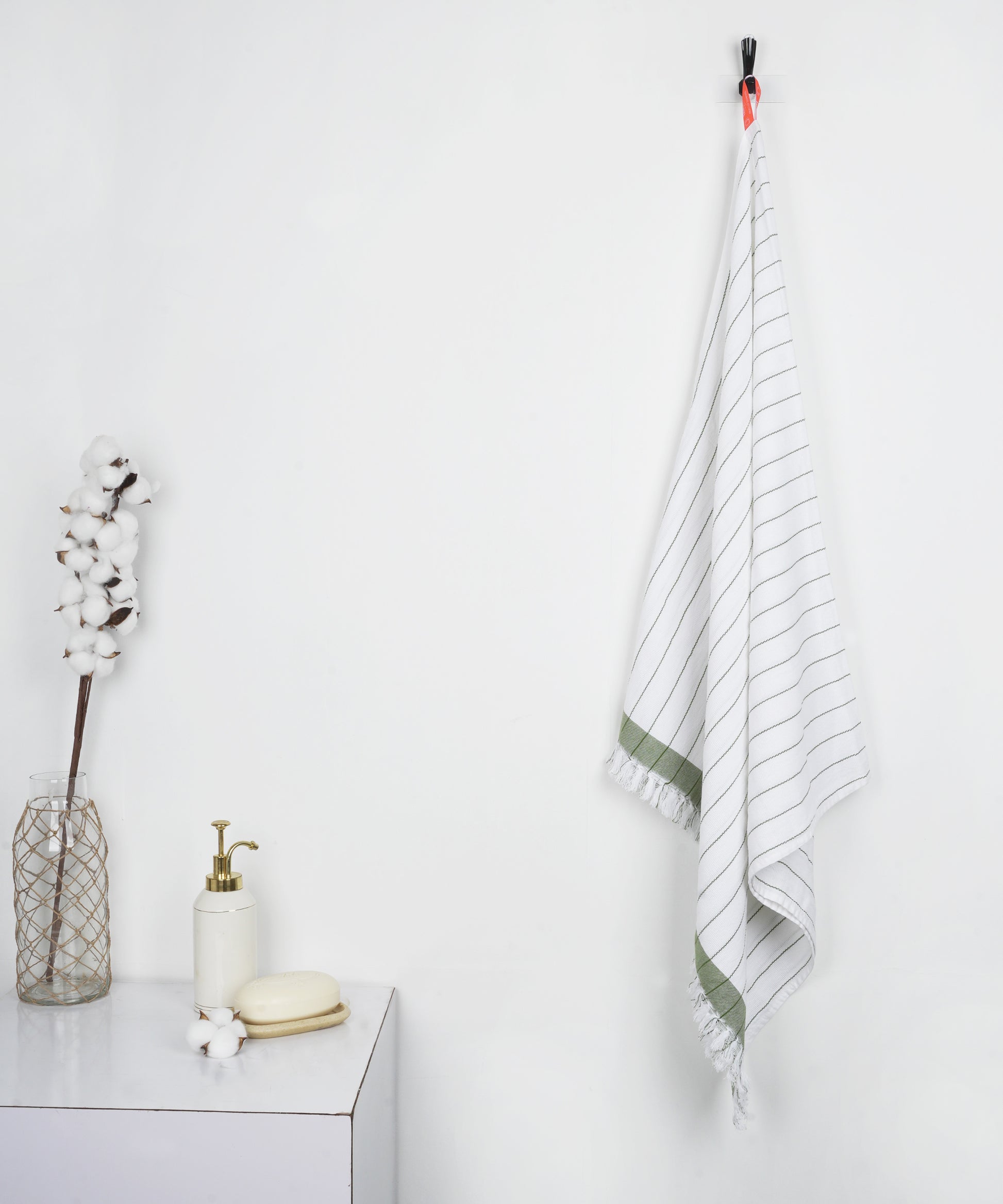 Thirsty Towel Cotton Bath Towels Cambric pinstripe Towel green towel 100% Cotton soft Towels Soft towel quick absorption towels thin towels lightweighted towel travel friendly towel absorbent towel quick dry towel