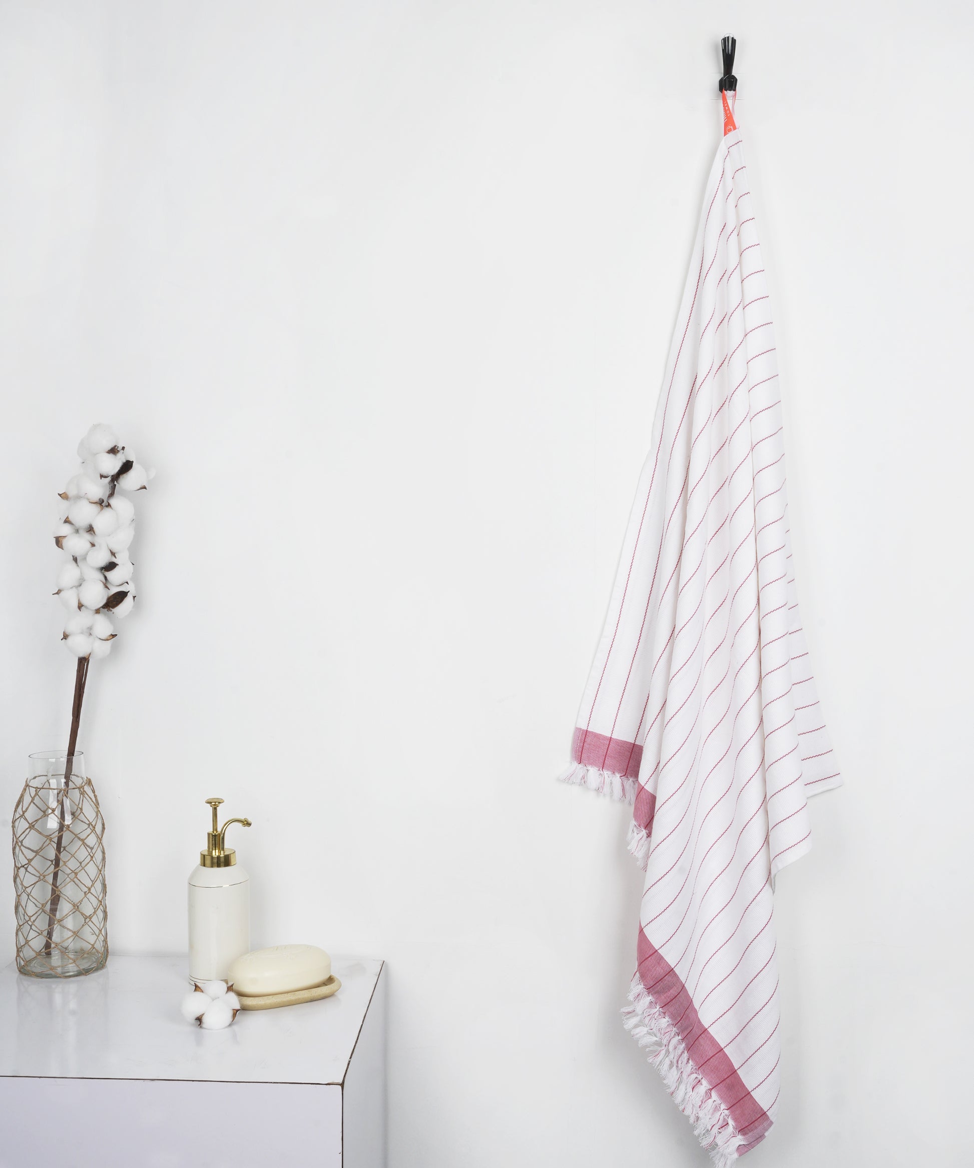 Thirsty Towel Cotton Bath Towels Cambric pin stripe Towel red towel 100% Cotton soft Towels Soft towel quick absorption towels thin towels lightweighted towel travel friendly towel absorbent towel quick dry towel